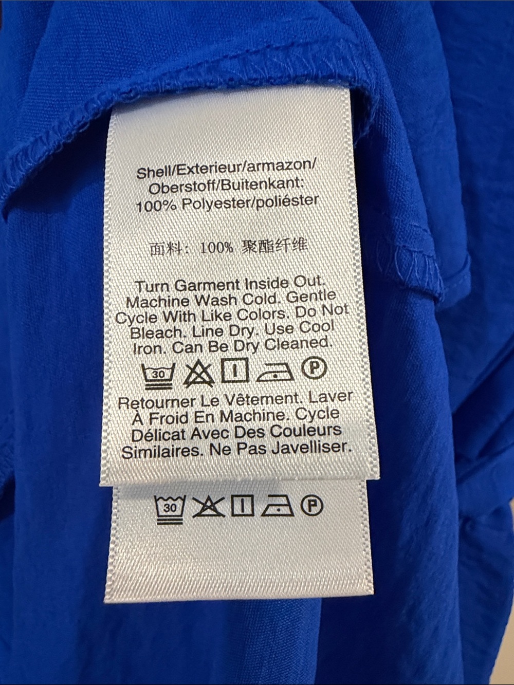 DKNY Royal Blue V-Neck Tiered Midi Dress, size Large - Picture 8 of 8
